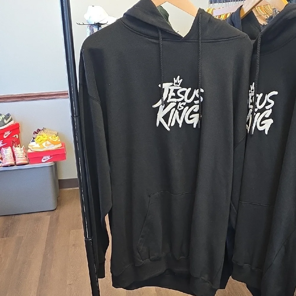 GLO Jeans Black Graphic Hoodie - Picture 1 of 4
